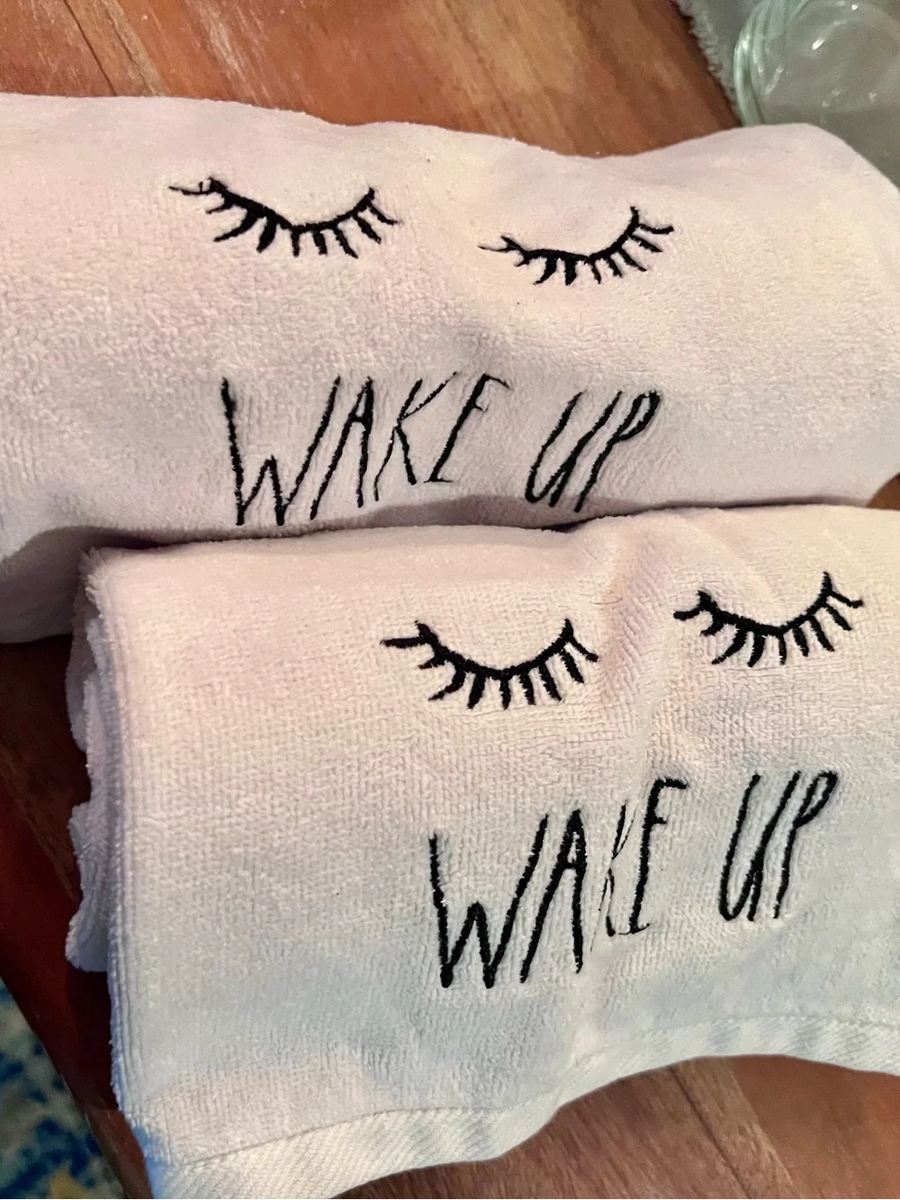 Anthro Lemon Eye Mask, Rae Dunn Towel Set, luxury soaps & set of 3 washcloths
